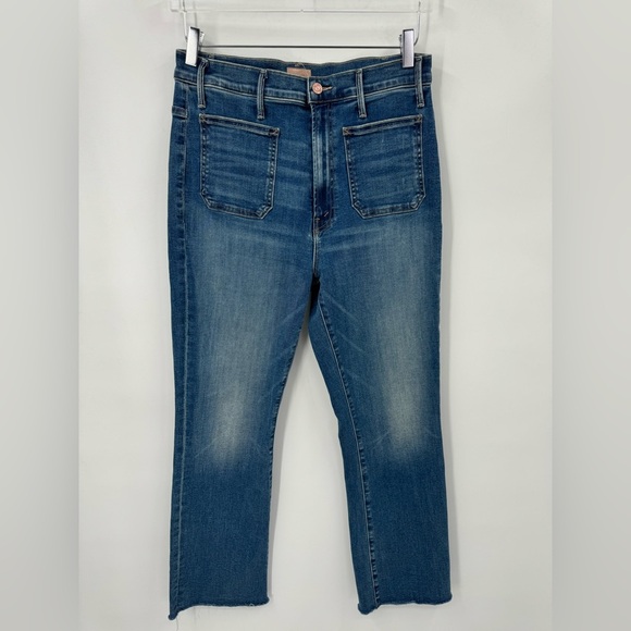 Mother Jeans The Hustler Patch Pocket Ankle Fray Healing Jar  Denim 32 B1826 - Picture 2 of 6